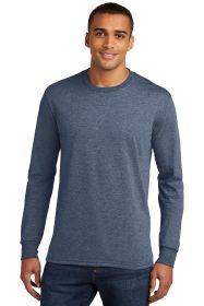 District Perfect Tri Long Sleeve Tee DM132 (Color: Navy Frost, size: 3XL)
