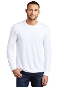 District Perfect Tri Long Sleeve Tee DM132 (Color: White, size: L)