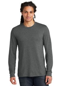 District Perfect Tri Long Sleeve Tee DM132 (Color: Heathered Charcoal, size: 2XL)
