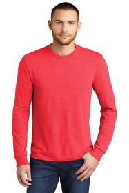 District Perfect Tri Long Sleeve Tee DM132 (Color: Red Frost, size: XL)