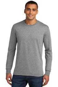 District Perfect Tri Long Sleeve Tee DM132 (Color: Grey Frost, size: M)