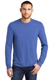 District Perfect Tri Long Sleeve Tee DM132 (Color: Royal Frost, size: L)