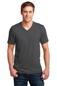 Anvil 100% Combed Ring Spun Cotton V-Neck T-Shirt 982 (Color: Smoke, size: M)