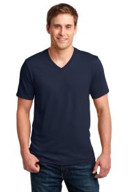 Anvil 100% Combed Ring Spun Cotton V-Neck T-Shirt 982 (Color: Navy, size: S)