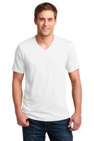 Anvil 100% Combed Ring Spun Cotton V-Neck T-Shirt 982 (Color: White, size: 3XL)